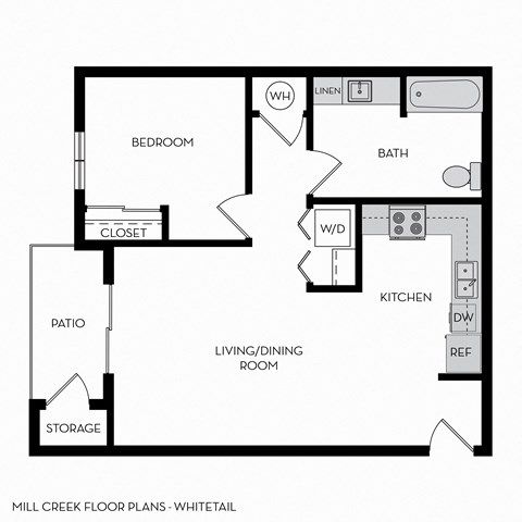 Mill Creek Apartments Whitetail Floor Plan